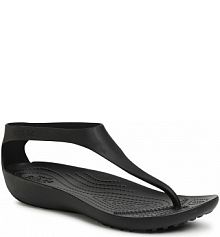 Sandały na obcasie Crocs czarne Serena Flip W 205468 Black/Black