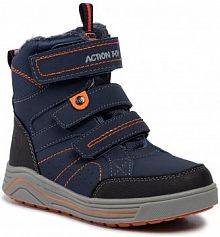 Śniegowce Action Boy granatowe dziecięce CP40-7961J 