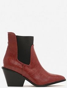 Bordowe Botki Silvan vices