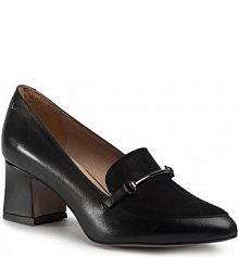 Półbuty na obcasie Wojas czarne damskie 46014-71