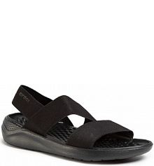 Sandały na obcasie Crocs czarne 