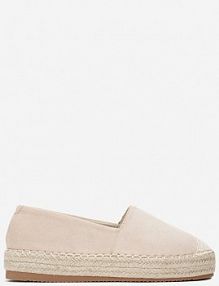 Beżowe Espadryle na Plecionej Podeszwie Sirelora vices damskie