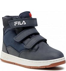 Trzewiki Fila granatowe dziecięce Knox Velcro Mid Jr 1011086.29Y Dress Blue