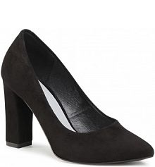 Półbuty na obcasie Wojas czarne damskie 35042-61