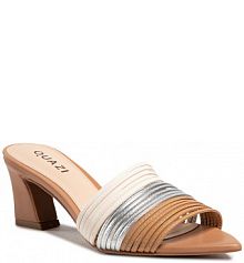 Klapki eleganckie QUAZI brązowe damskie 