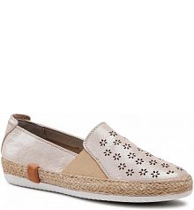 Espadryle Badura złote damskie 6561-69 Beż 957