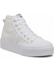 Półbuty sznurowane adidas białe damskie 