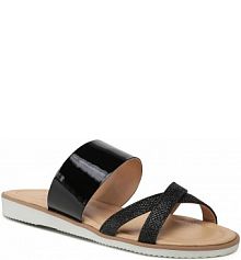 Klapki eleganckie Badura czarne damskie 