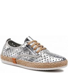 Espadryle Badura srebrne damskie 6563-69  1249