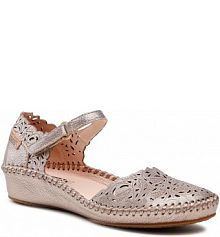 Sandały na koturnie Pikolinos srebrne 