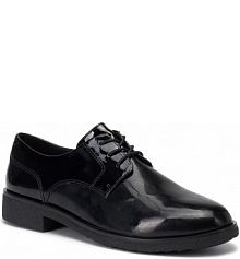 Półbuty sznurowane Clarks czarne damskie Griffin Lane 261431144 Black Patent
