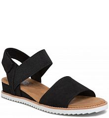 Sandały na koturnie Skechers czarne 