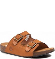 Klapki eleganckie Timberland brązowe damskie Castle Island Slide TB0A4311F131 Rust