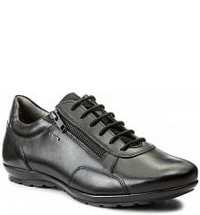 Półbuty sznurowane Geox czarne męskie 