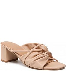 Klapki eleganckie QUAZI beżowe damskie 