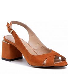 Sandały na słupku Badura brązowe B4046-69 Rudy