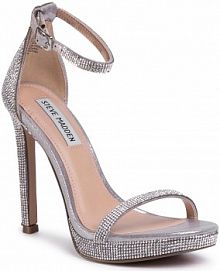 Sandały na szpilce Steve Madden srebrne 