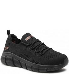 Półbuty sznurowane Skechers czarne damskie 