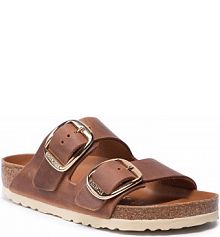 Klapki eleganckie Birkenstock brązowe damskie Arizona Big Bucke 1011072 Cognac