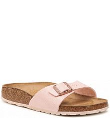 Klapki eleganckie Birkenstock różowe damskie Madrid Bs 1020134 Magical Metallic Light Rose