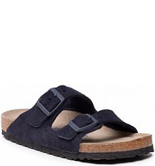 Klapki eleganckie Birkenstock granatowe damskie 
