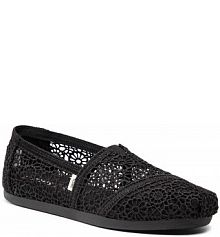 Półbuty wsuwane Toms czarne damskie 