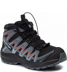 Śniegowce Salomon czarne dziecięce Xa Pro 3D Mid CSWP J 406512 Black/Stormy Weather/Cherry