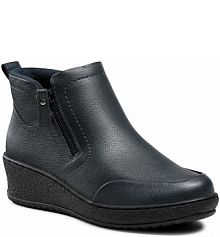 Botki na koturnie Clara Barson granatowe 