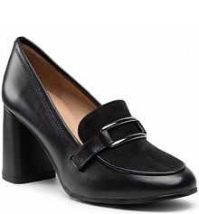 Półbuty na obcasie Wojas czarne damskie 