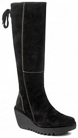 Kozaki Fly London czarne damskie Yustfly P500327006 Black