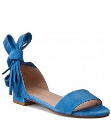 Sandały Stuart Weitzman niebieskie damskie Corbata Miramar Suede