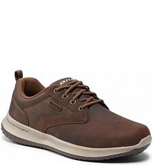 Półbuty sznurowane Skechers brązowe męskie 