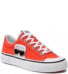 Tenisówki KARL LAGERFELD pomarańczowe dziecięce KL60210L Orange Canvas