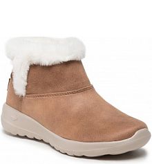 Botki Skechers brązowe damskie 