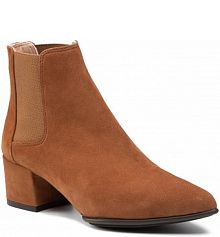 Botki na słupku Unisa brązowe 