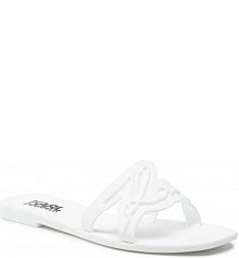 Klapki eleganckie KARL LAGERFELD białe damskie 