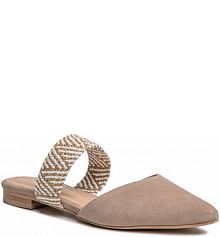 Klapki eleganckie QUAZI beżowe damskie 