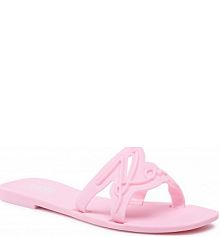 Klapki eleganckie KARL LAGERFELD różowe damskie 