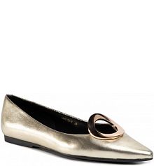 Półbuty wsuwane Eva Minge złote damskie 