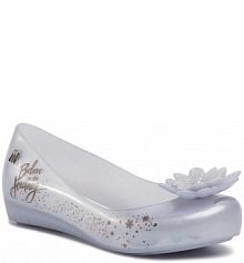 Półbuty wsuwane Melissa szare dziecięce Ultragirl + Frozen Inf 32852 Pearl/Gliter Silver 53647