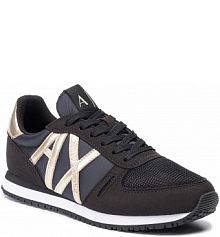 Sneakersy Armani Exchange czarne damskie 