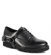 Półbuty sznurowane Gino Rossi czarne damskie DPK019-268-E100-9900-0