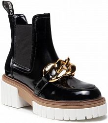 Botki na słupku Carinii czarne 