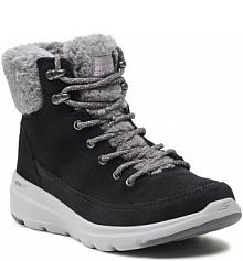 Botki na obcasie Skechers czarne 