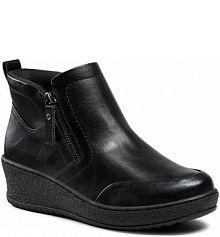 Botki na koturnie Clara Barson czarne 