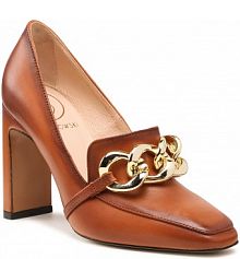 Półbuty wsuwane Baldowski brązowe damskie 