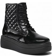 Botki na koturnie Sergio Bardi czarne 