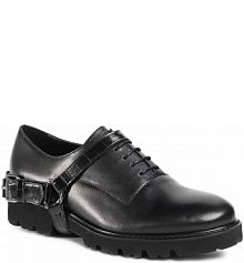 Półbuty sznurowane Gino Rossi czarne damskie DPK019-268-E100-9900-0 Black