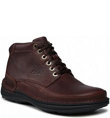 Kozaki Clarks brązowe dziecięce Nature Lite 261611997 Mahogany Leather