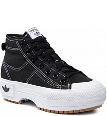 Półbuty sznurowane adidas czarne damskie 